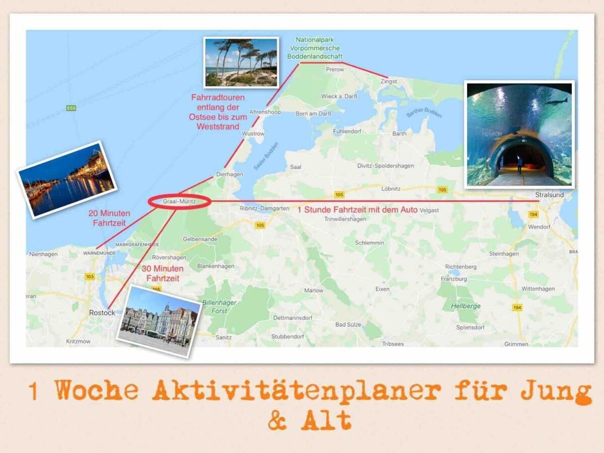 Discovair Graal Mueritz -Haus Quisisana- Strandnah Mit Netflix Exterior photo